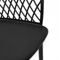 Garnero Arredamenti Sedie Polipropilene-Set 2 sedie polipropilene design con braccioli nero opaco Messina