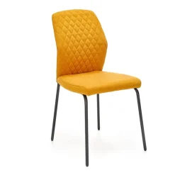 Garnero Arredamenti Sedie In Tessuto-Set 4 sedie sala moderne in tessuto Corvo Senape