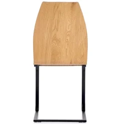 Garnero Arredamenti Sedie Imbottite Ecopelle-Set 4 sedie soggiorno in ecopelle marrone acciaio nero Rick