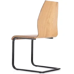 Garnero Arredamenti Sedie Imbottite Ecopelle-Set 4 sedie soggiorno in ecopelle marrone acciaio nero Rick