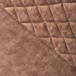 Garnero Arredamenti Sedie Imbottite Ecopelle-Set 4 sedie soggiorno in ecopelle marrone acciaio nero Rick