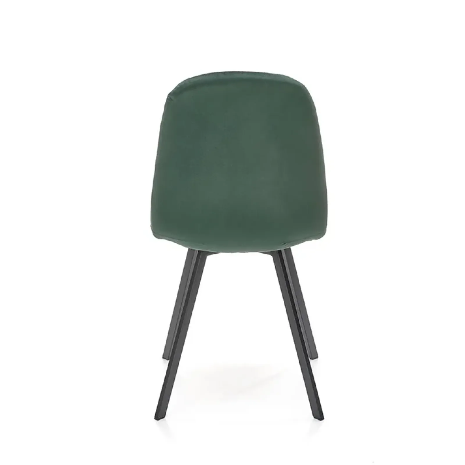 Garnero Arredamenti Sedie In Tessuto-Set 4 sedie soggiorno moderne in velluto verde scuro nero Icaro