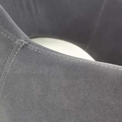 Garnero Arredamenti Sedie In Tessuto-Set 2 sedie soggiorno moderne imbottite in velluto grigio Alma