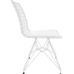 Garnero Arredamenti Sedie In Metallo-Set 4 sedie soggiorno moderne industrial metallo bianco Next