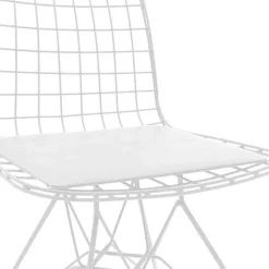 Garnero Arredamenti Sedie In Metallo-Set 4 sedie soggiorno moderne industrial metallo bianco Next