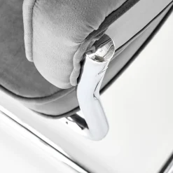 Garnero Arredamenti Sedie In Tessuto-Set 4 sedie soggiorno moderne in velluto acciaio Vader Grigio