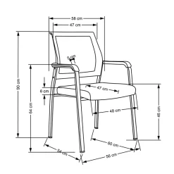 Garnero Arredamenti Sedie In Tessuto-Set 4 sedie soggiorno moderne in tessuto nero Precious