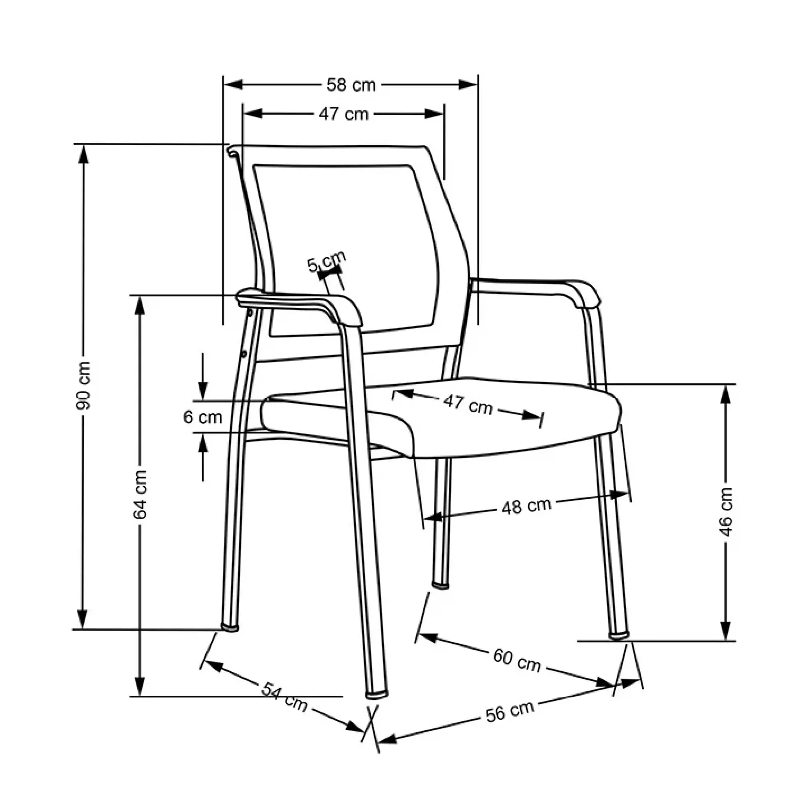 Garnero Arredamenti Sedie In Tessuto-Set 4 sedie soggiorno moderne in tessuto nero Precious