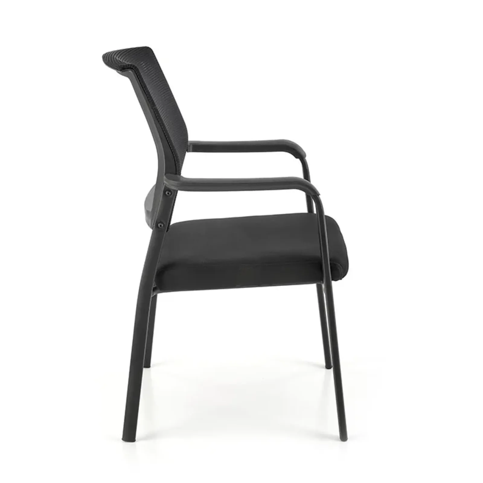 Garnero Arredamenti Sedie In Tessuto-Set 4 sedie soggiorno moderne in tessuto nero Precious