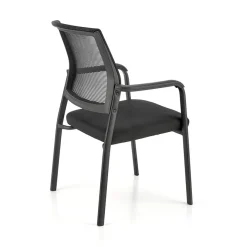 Garnero Arredamenti Sedie In Tessuto-Set 4 sedie soggiorno moderne in tessuto nero Precious