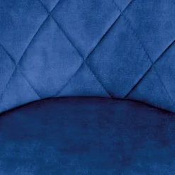 Garnero Arredamenti Sgabelli-Set 2 sgabelli alti da bar regolabili in tessuto blu Orla