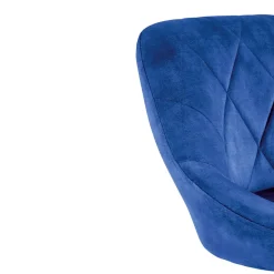 Garnero Arredamenti Sgabelli-Set 2 sgabelli alti da bar regolabili in tessuto blu Orla