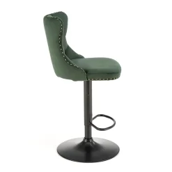 Garnero Arredamenti Sgabelli-Set 2 sgabelli alti regolabili in velluto verde scuro Himeko