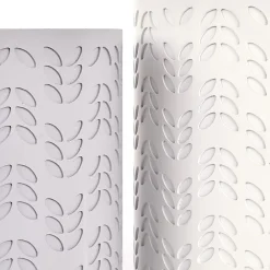 Garnero Arredamenti Set Tavolini|Set Tavolini-Set 2 tavolini da salotto rotondi bianchi opaco grigio Ennis