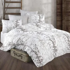 Garnero Arredamenti Copripiumini|Copripiumini-Set copripiumino matrimoniale oversize e federe 240x260cm bianco grigio Esedra