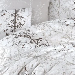 Garnero Arredamenti Copripiumini|Copripiumini-Set copripiumino matrimoniale oversize e federe 240x260cm bianco grigio Esedra