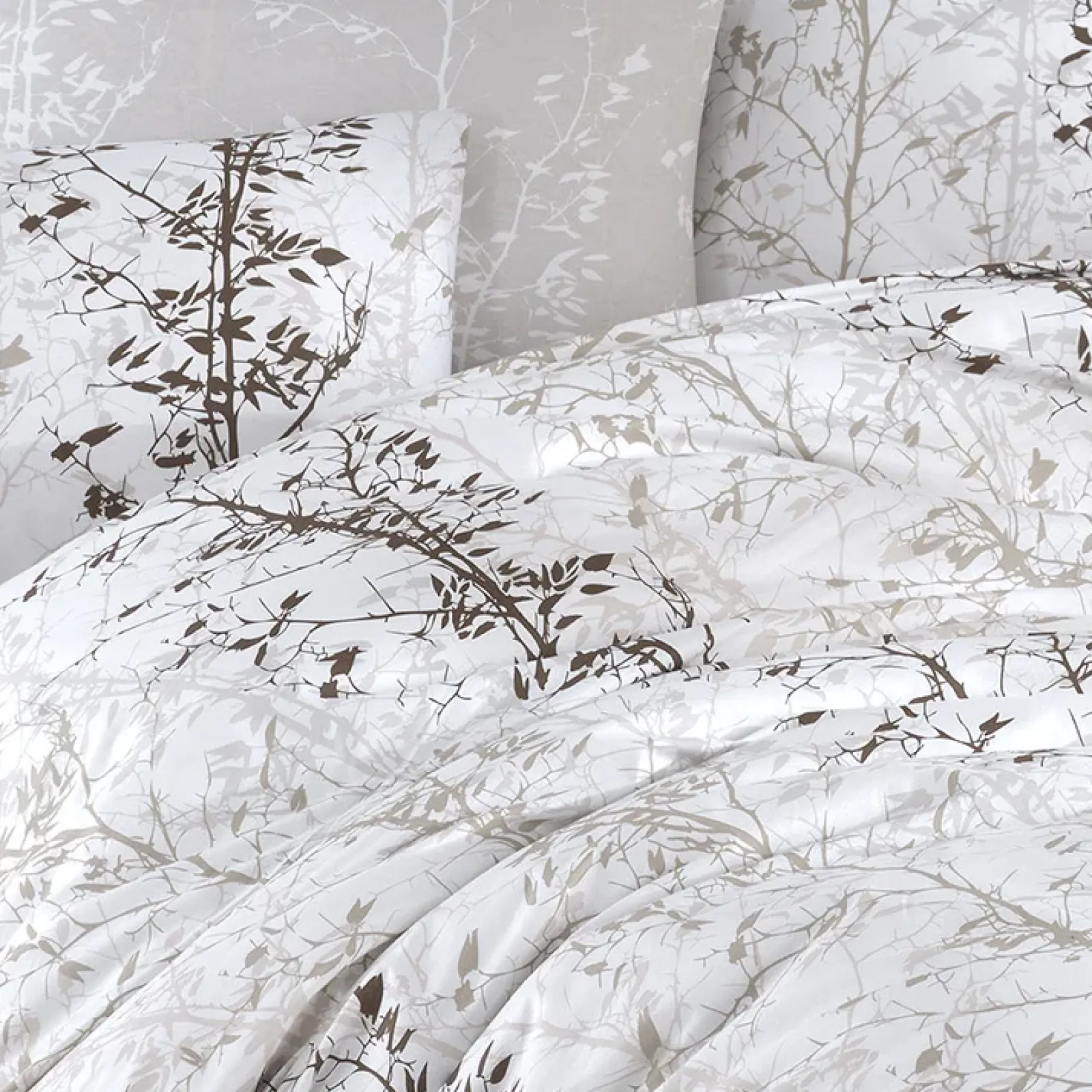 Garnero Arredamenti Copripiumini|Copripiumini-Set copripiumino matrimoniale oversize e federe 240x260cm bianco grigio Esedra