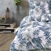 Garnero Arredamenti Copripiumini|Copripiumini-Set copripiumino singolo e federa 140x200cm verde blu Himba