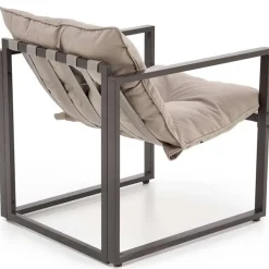 Garnero Arredamenti Salotto Da Giardino-Set da giardino divano, poltrona, tavolino in vetro nero marrone Surat