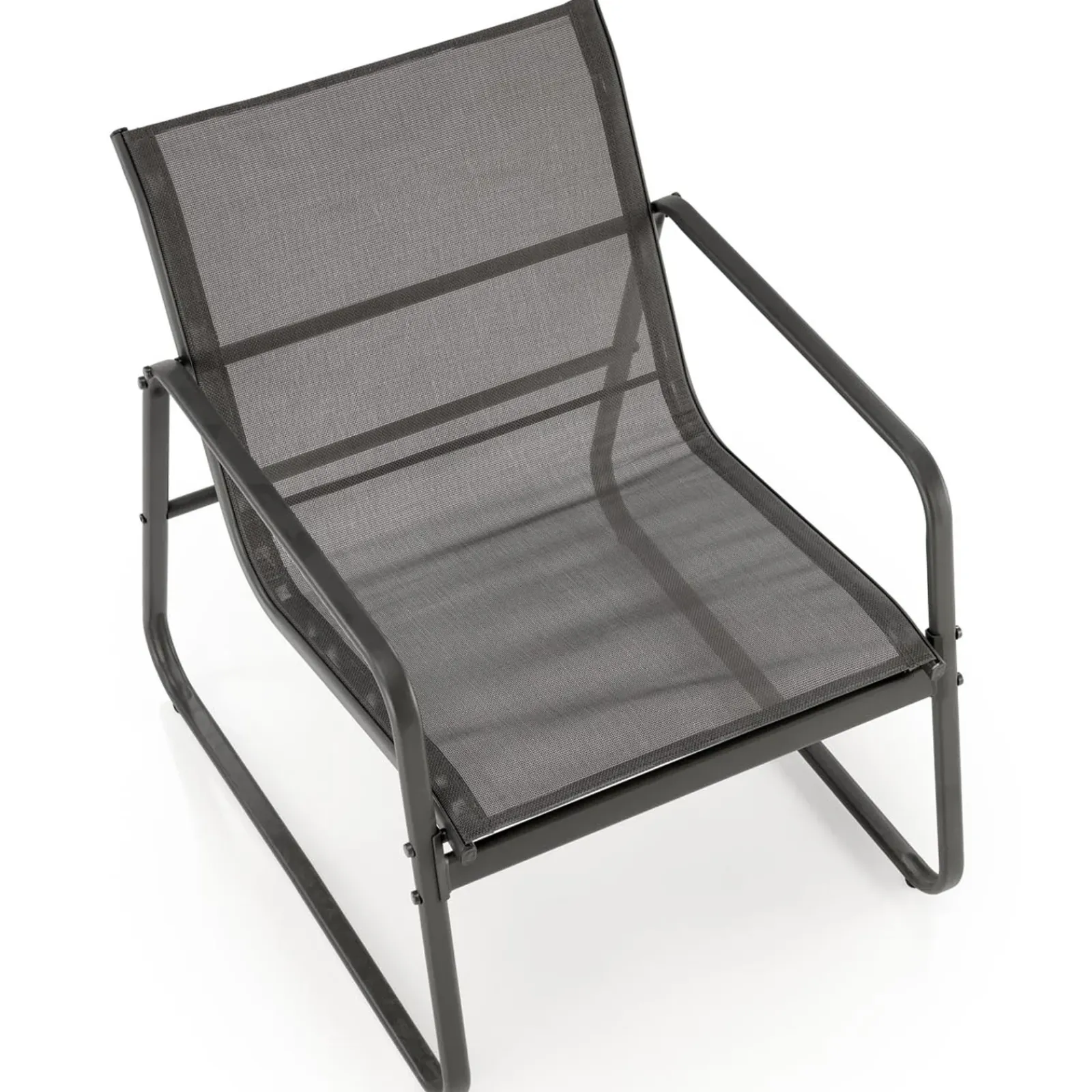 Garnero Arredamenti Salotto Da Giardino-Set giardino relax 75x45cm 2 sedie divano e tavolino acciaio grigio Eden