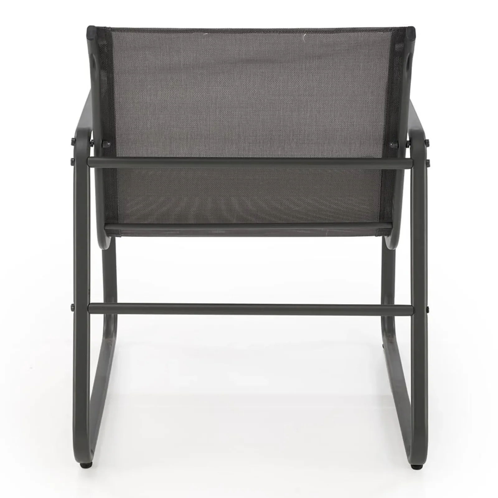 Garnero Arredamenti Salotto Da Giardino-Set giardino relax 75x45cm 2 sedie divano e tavolino acciaio grigio Eden