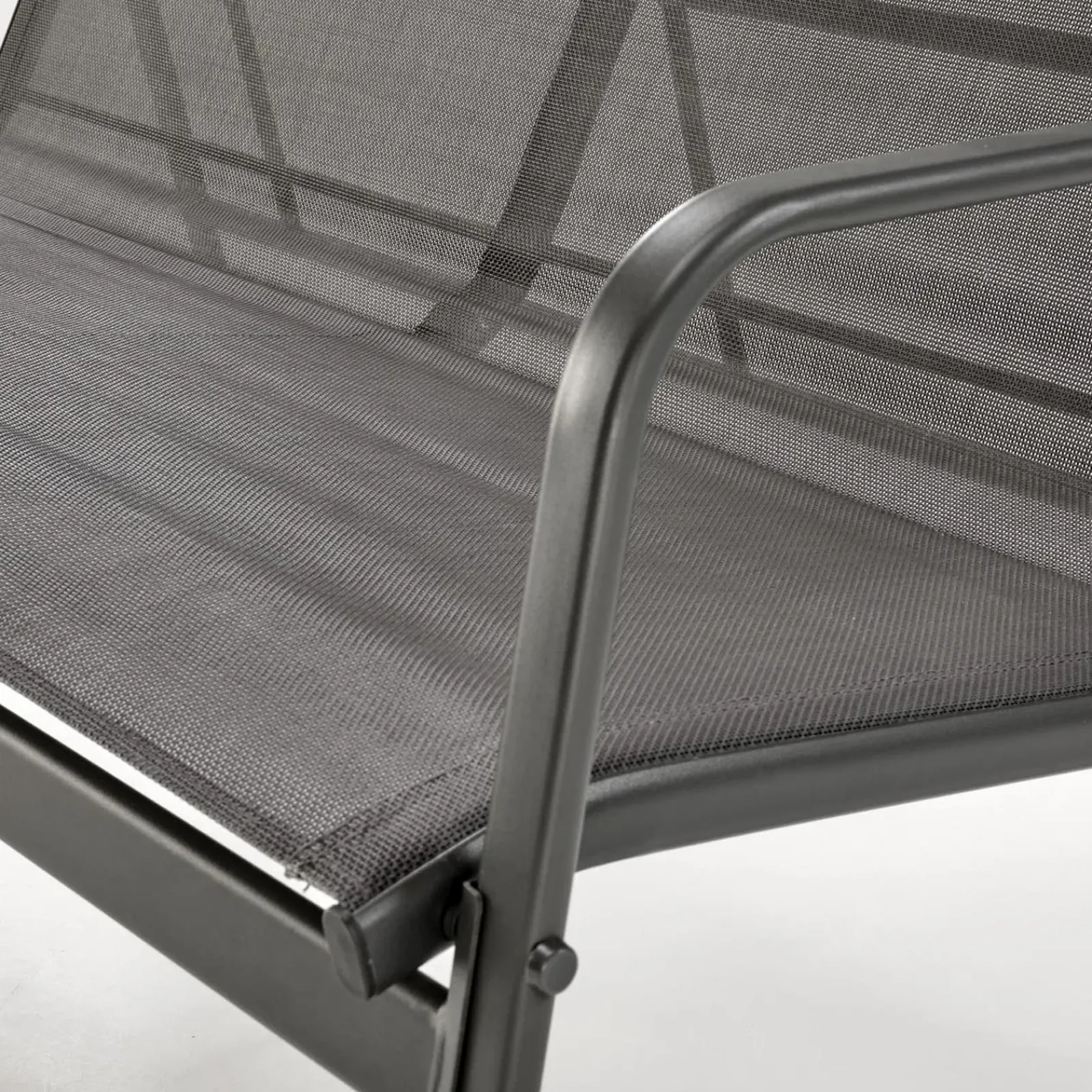 Garnero Arredamenti Salotto Da Giardino-Set giardino relax 75x45cm 2 sedie divano e tavolino acciaio grigio Eden