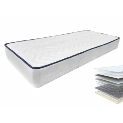 Garnero Arredamenti Materassi A Molle|Materassi A Molle-Set materasso singolo con rete a doghe 90x200cm Elisir Gihome®