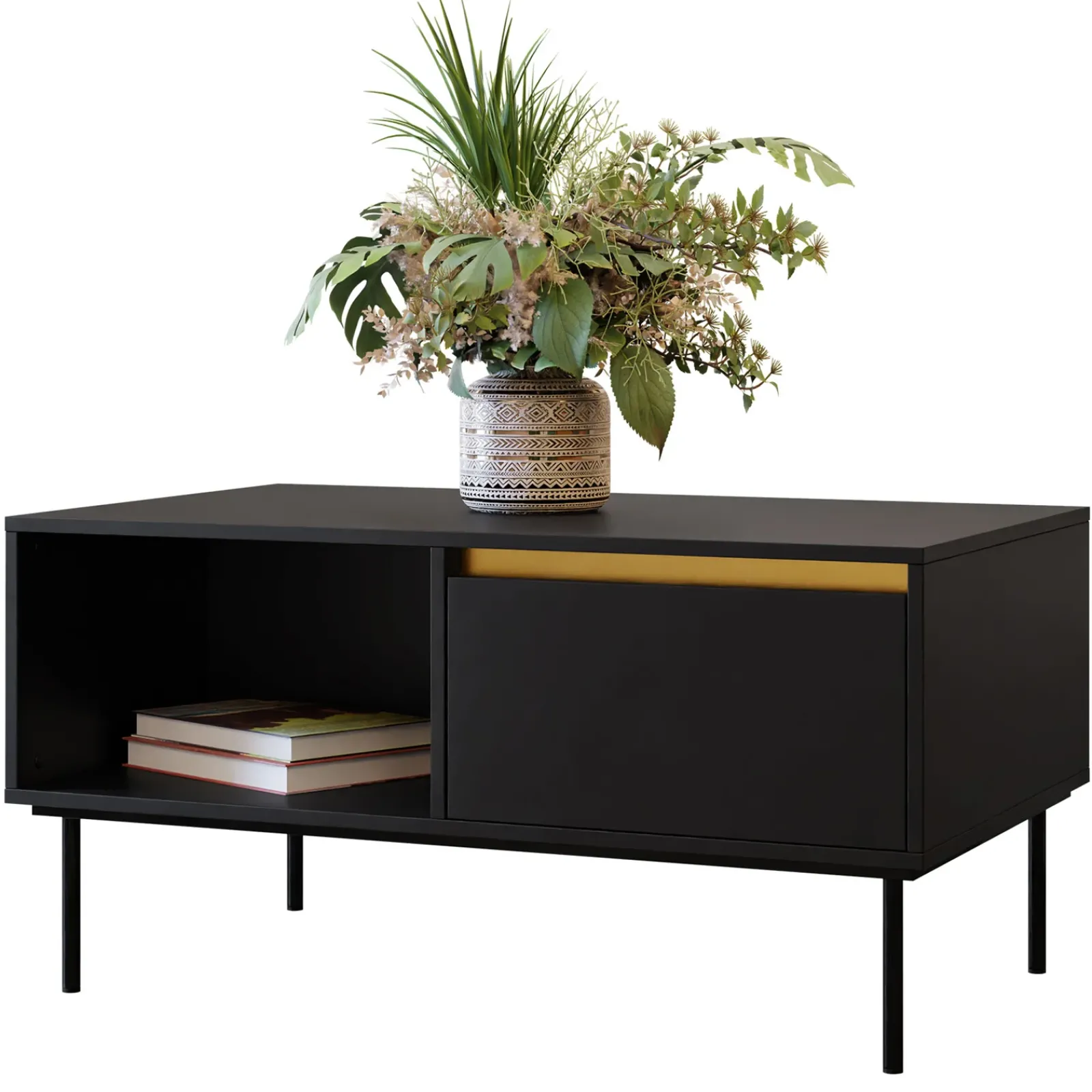 Garnero Arredamenti Set Mobili Soggiorno Completo-Set mobili soggiorno completo nero oro Praga