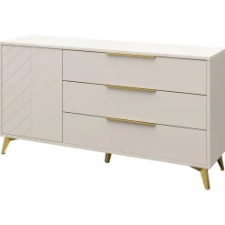 Garnero Arredamenti Set Mobili Soggiorno Completo-Set mobili soggiorno completo beige frontali serigrafati Miriam 1