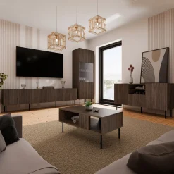 Garnero Arredamenti Set Mobili Soggiorno Completo-Set mobili soggiorno completo noce cannettato Gabiot