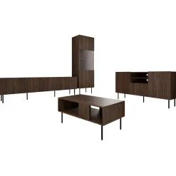 Garnero Arredamenti Set Mobili Soggiorno Completo-Set mobili soggiorno completo noce cannettato Gabiot