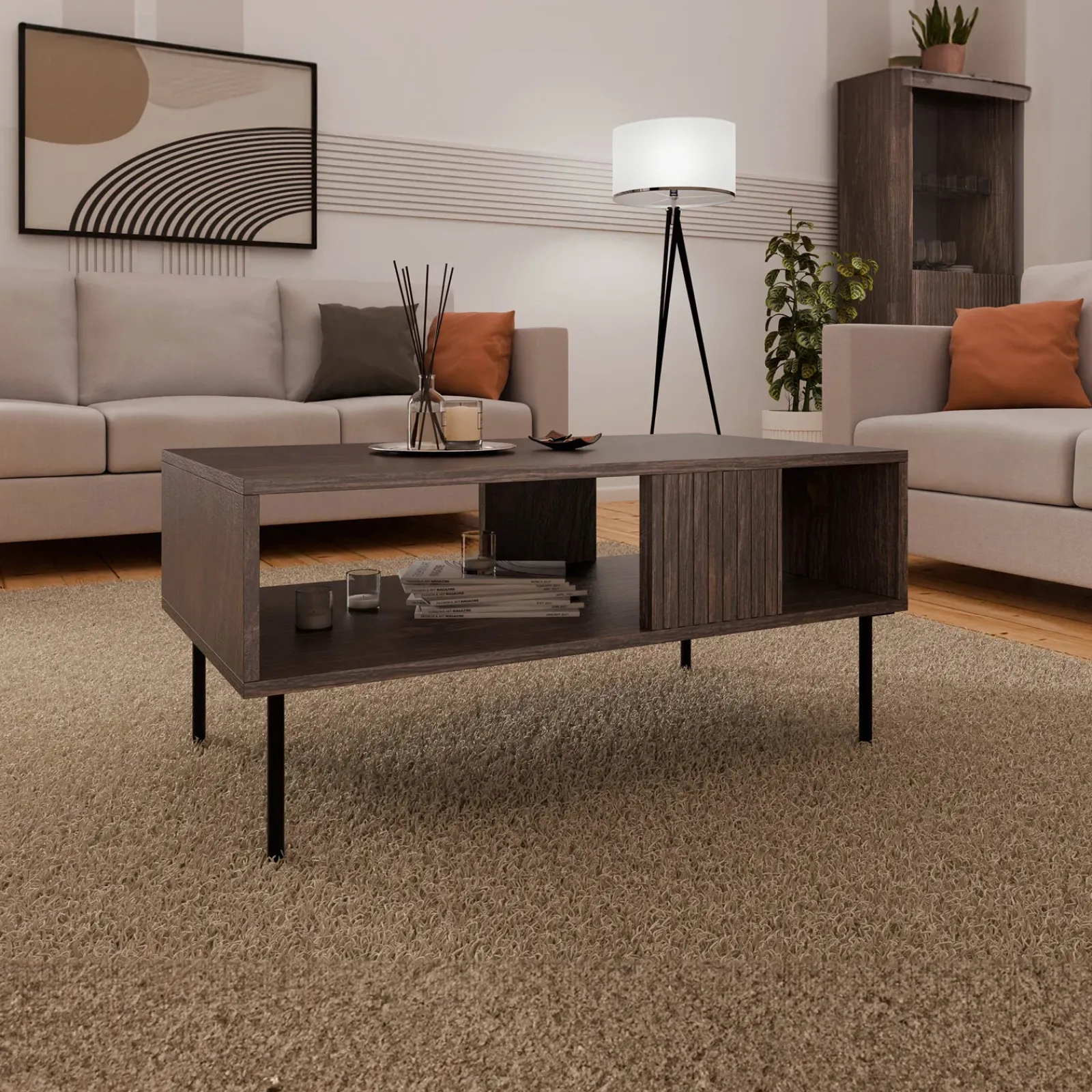 Garnero Arredamenti Set Mobili Soggiorno Completo-Set mobili soggiorno completo noce cannettato Gabiot