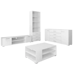 Garnero Arredamenti Set Mobili Soggiorno Completo-Set mobili soggiorno completo design moderno bianco Pastello