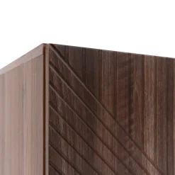 Garnero Arredamenti Set Mobili Soggiorno Completo-Set mobili soggiorno completo noce scuro con frontali serigrafati Savanna