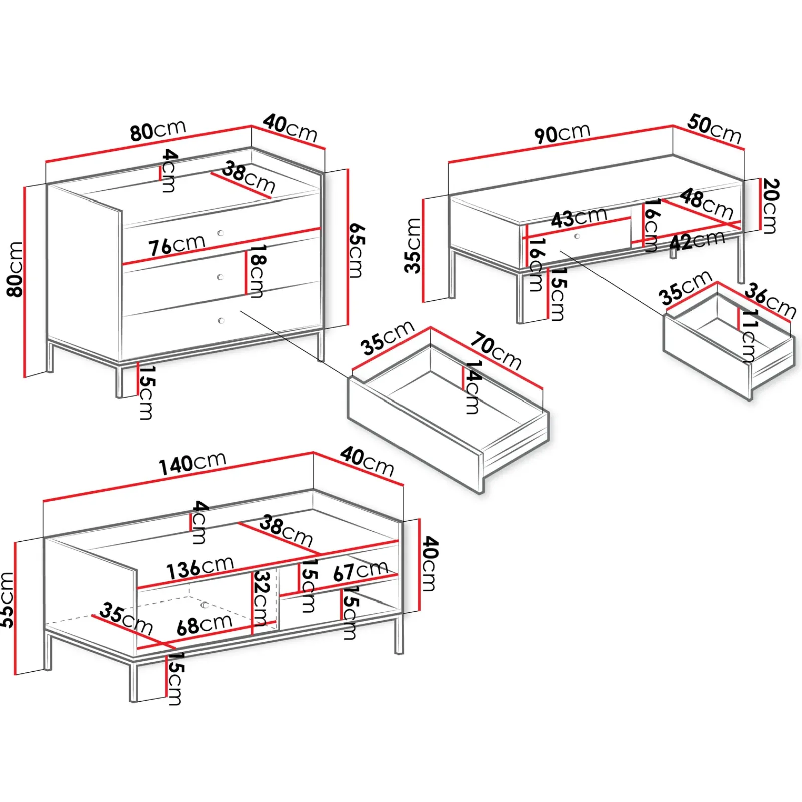 Garnero Arredamenti Set Mobili Soggiorno Completo-Set mobili soggiorno completo design moderno bianco Pollon 2 Bianco Opaco