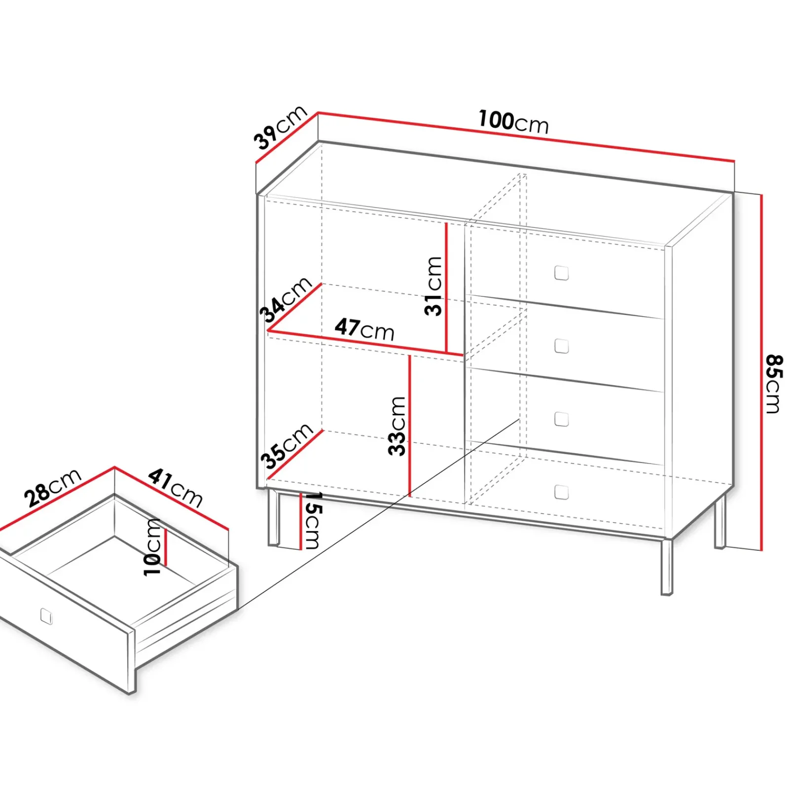 Garnero Arredamenti Set Mobili Soggiorno Completo-Set mobili soggiorno completo con mobile TV e madia Giuggiola Bianco Opaco