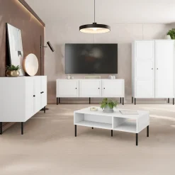 Garnero Arredamenti Set Mobili Soggiorno Completo-Set mobili soggiorno completo Stark 1 Bianco Opaco