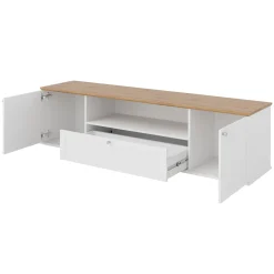 Garnero Arredamenti Set Mobili Soggiorno Completo-Set mobili soggiorno completo moderno bianco rovere Relaxio