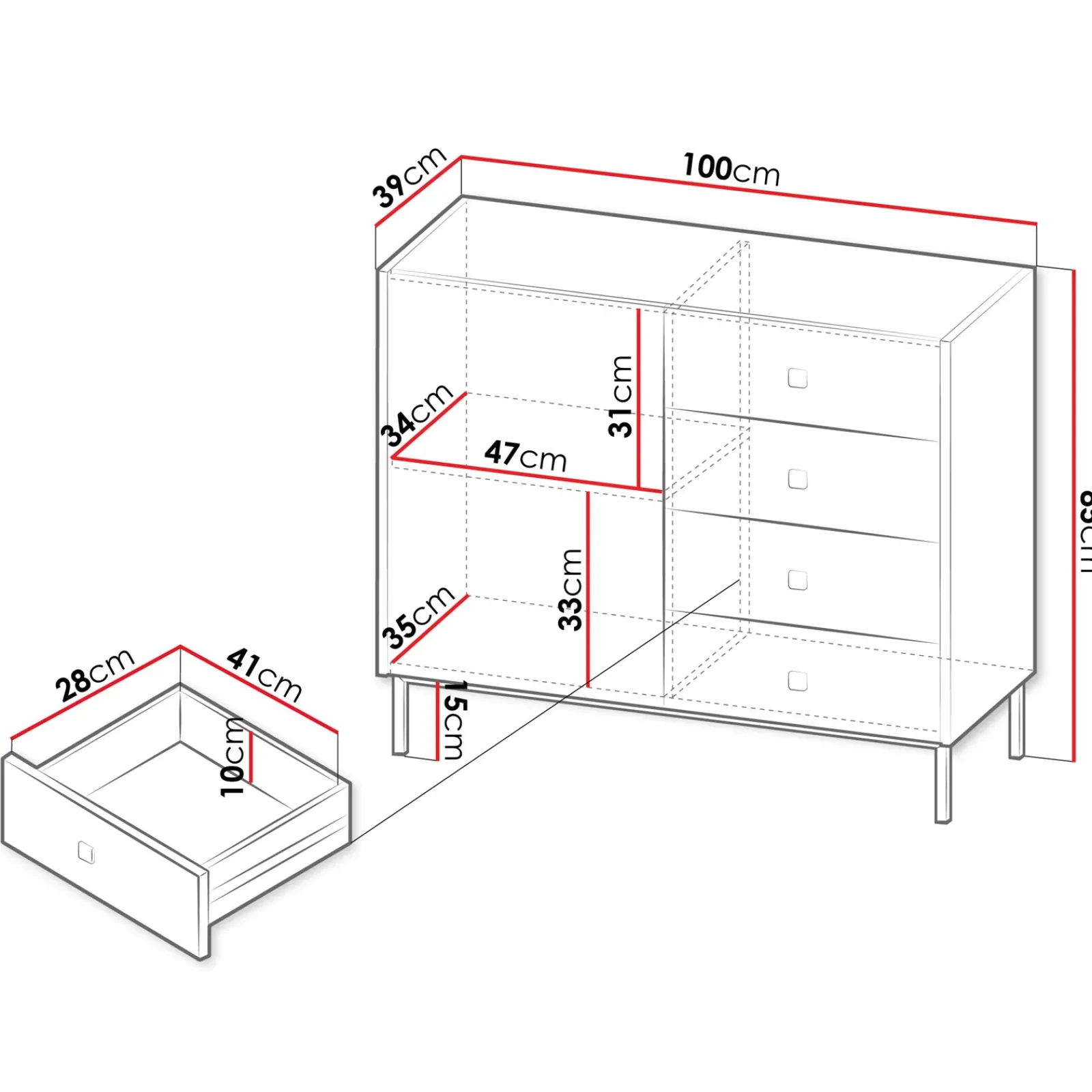 Garnero Arredamenti Set Mobili Soggiorno Completo-Set mobili soggiorno completo con mobile TV e madia Giuggiola Nero Opaco