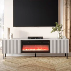 Garnero Arredamenti Set Mobili Soggiorno Completo-Set mobili soggiorno completo con frontali cannettati beige Ziggy 5