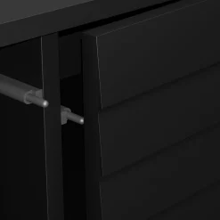 Garnero Arredamenti Set Mobili Soggiorno Completo-Set mobili soggiorno completo moderno nero Wild 2 Nero Opaco