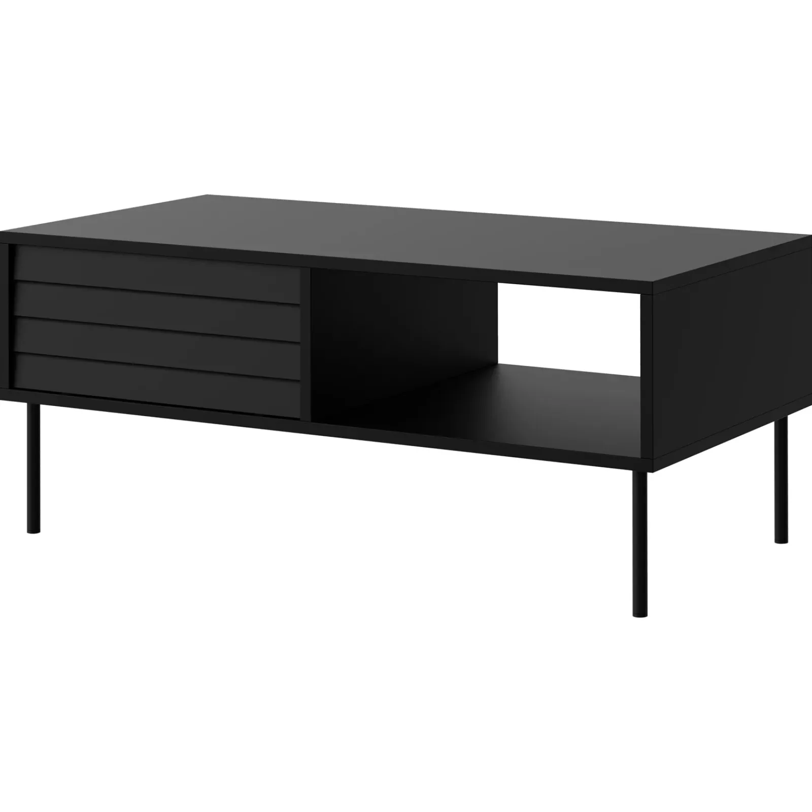 Garnero Arredamenti Set Mobili Soggiorno Completo-Set mobili soggiorno completo moderno nero Wild 2 Nero Opaco