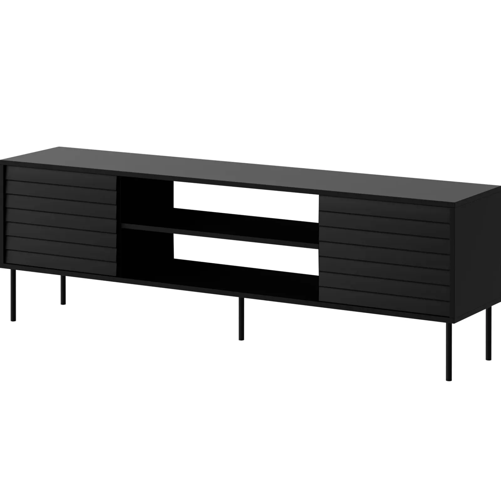 Garnero Arredamenti Set Mobili Soggiorno Completo-Set mobili soggiorno completo moderno nero Wild 2 Nero Opaco