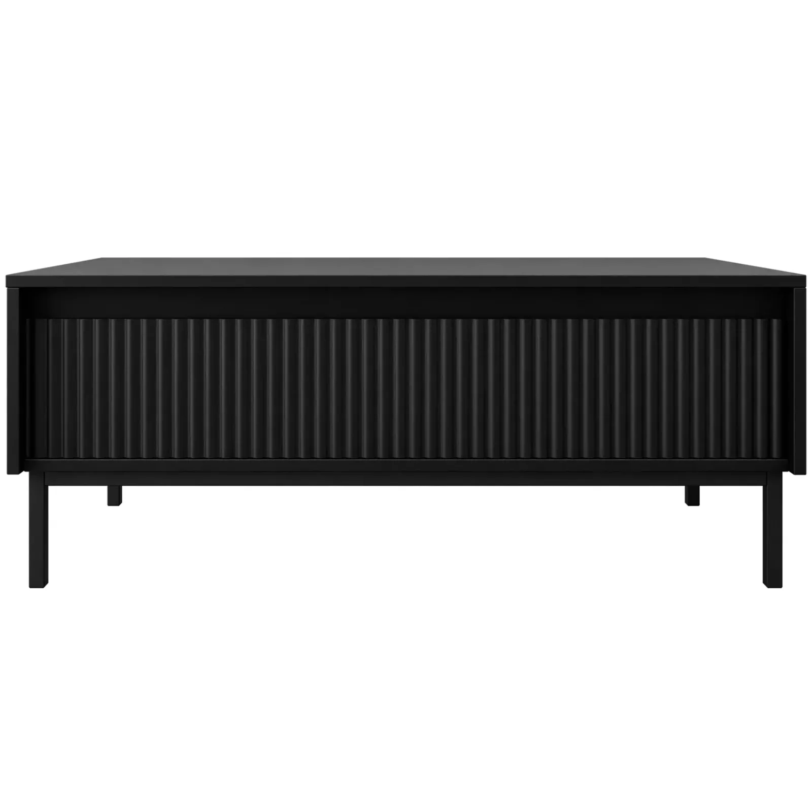 Garnero Arredamenti Set Mobili Soggiorno Completo-Set mobili soggiorno completo design cannettato nero Strike 2 Nero Opaco