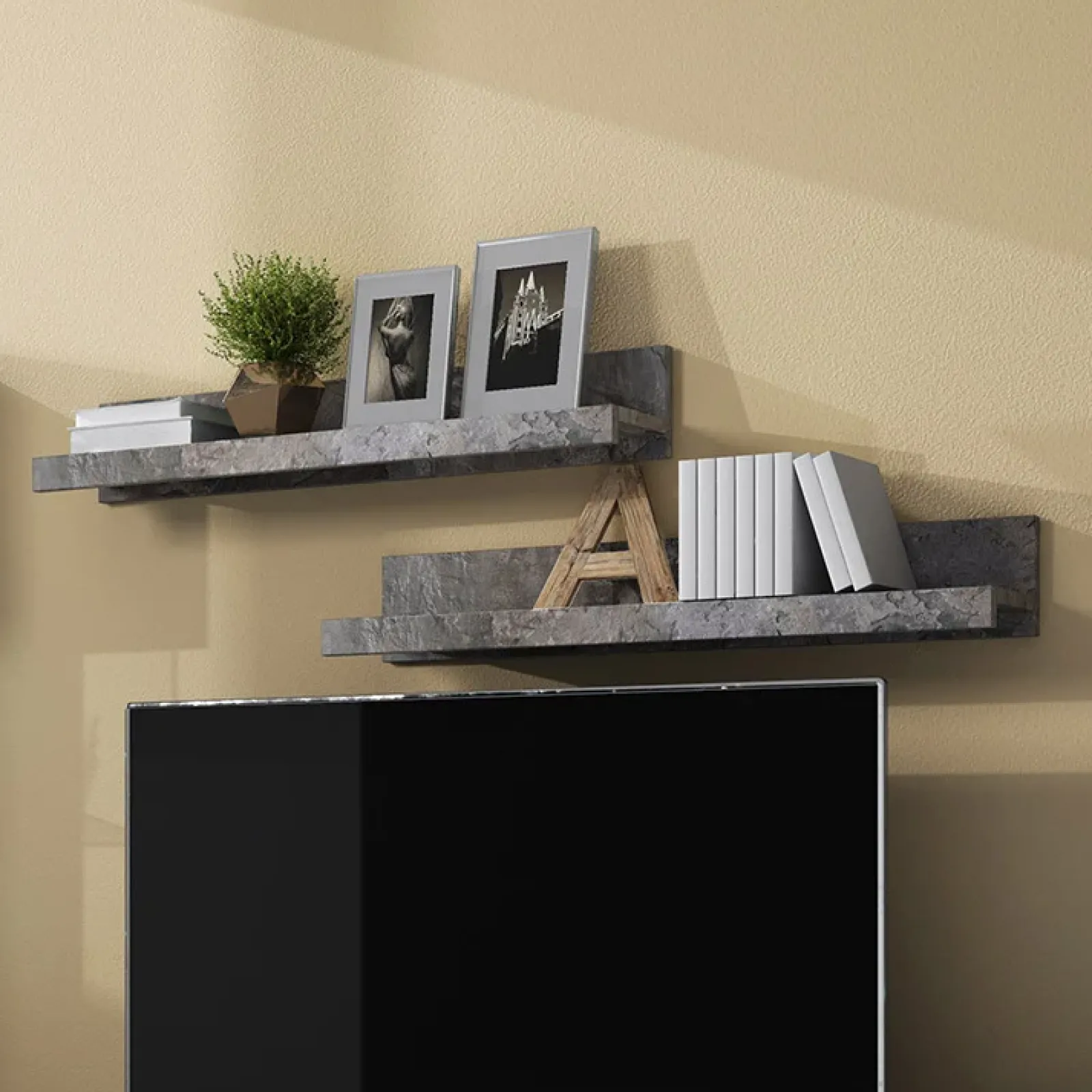 Garnero Arredamenti Mensole E Pensili-Set pensili 90x15h cm da parete Frisk Ossido