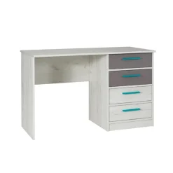 Garnero Arredamenti Armadio Cameretta-Set scrivania+armadio+colonna grigio bianco pino grigio blu Maya Gihome®