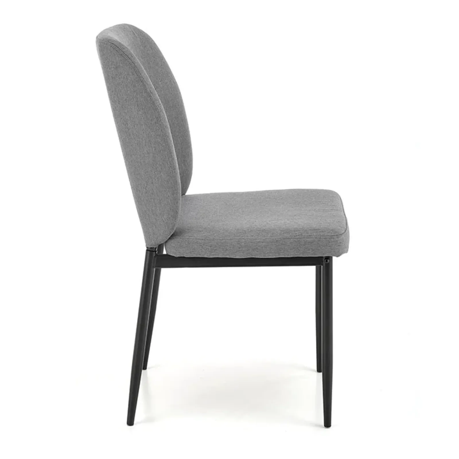 Garnero Arredamenti Set Tavolo Con Sedie|Tavoli Da Pranzo-Set tavolo 110/170cm + 4 sedie imbottite grigio nero Albani