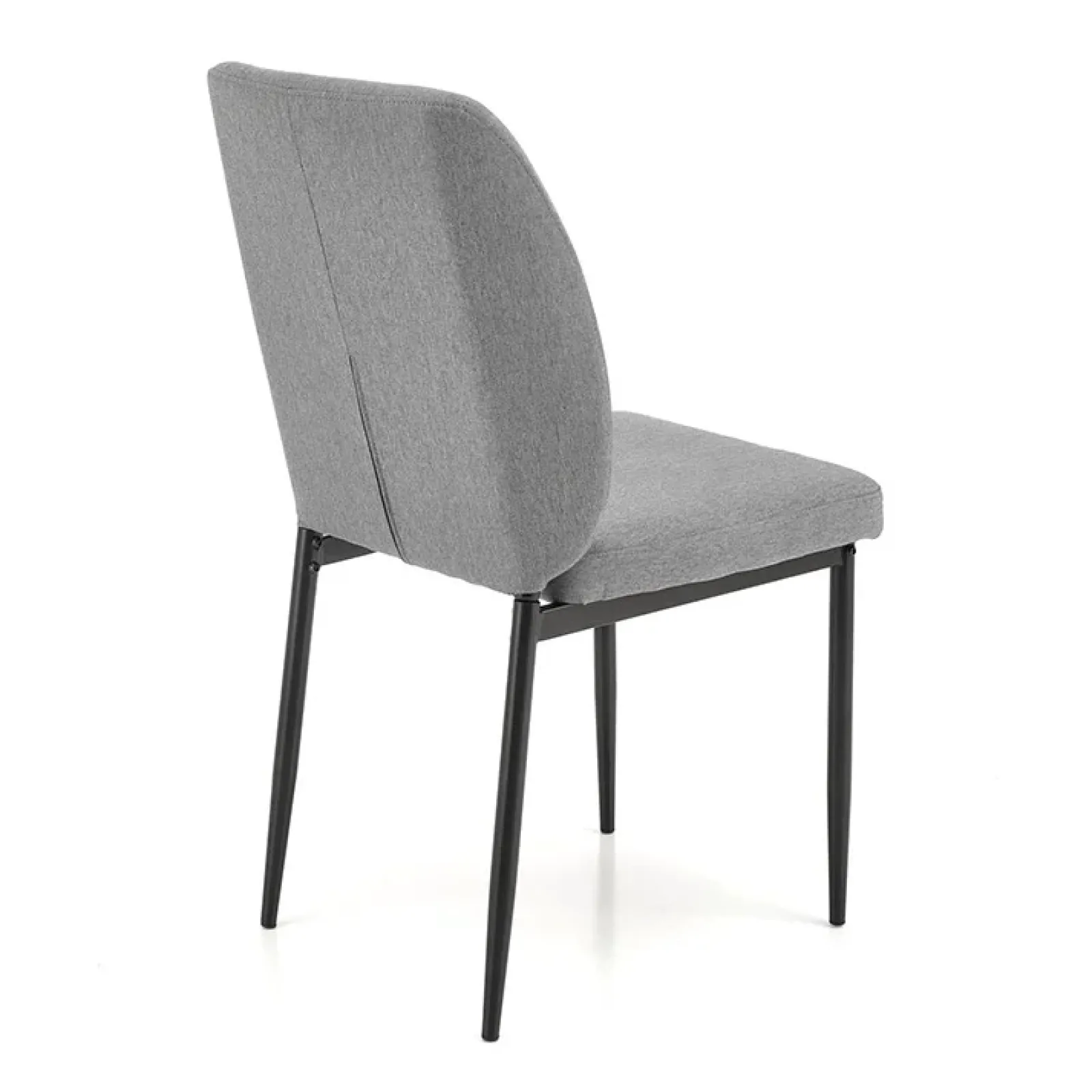 Garnero Arredamenti Set Tavolo Con Sedie|Tavoli Da Pranzo-Set tavolo 110/170cm + 4 sedie imbottite grigio nero Albani