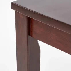 Garnero Arredamenti Set Tavolo Con Sedie|Tavoli In Legno-Set tavolo moderno 110x72cm + 4 sedie rovere scuro Lunelle