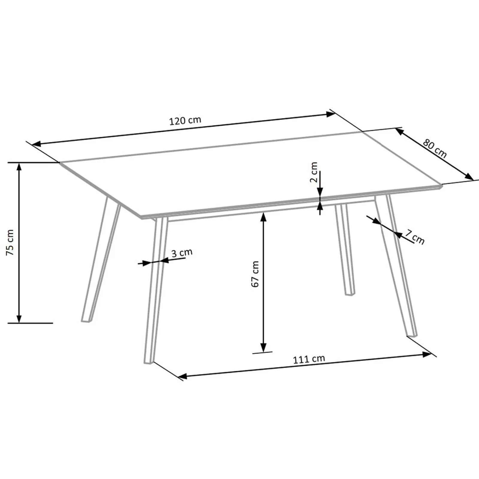 Garnero Arredamenti Set Tavolo Con Sedie|Tavoli Da Pranzo-Set tavolo 120x80cm + 4 sedie moderno rovere cappuccino Arona